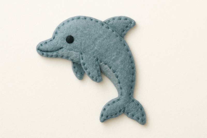 Cute felt dolphin craft