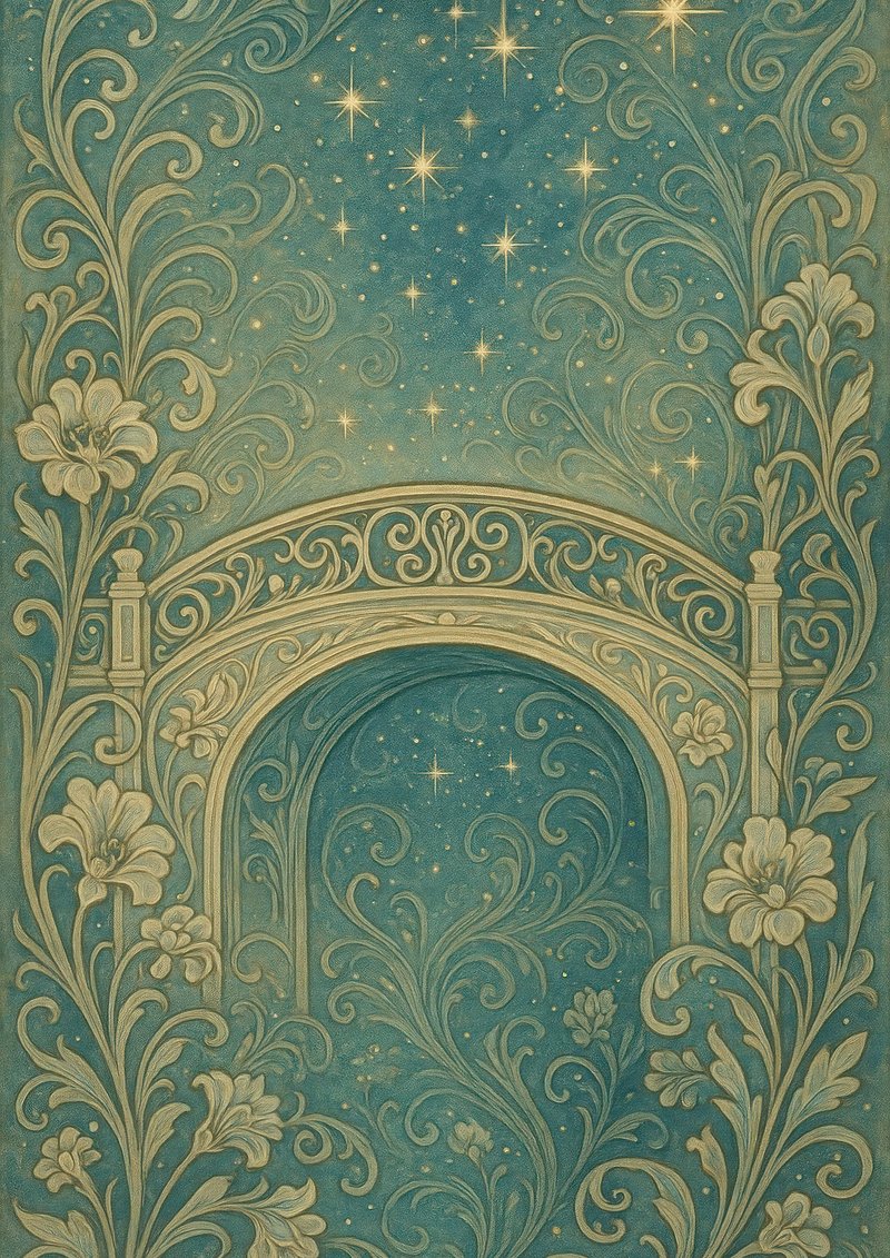 Whimsical floral starry bridge