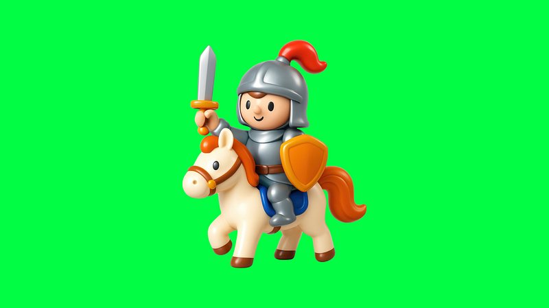 Playful knight toy adventure
