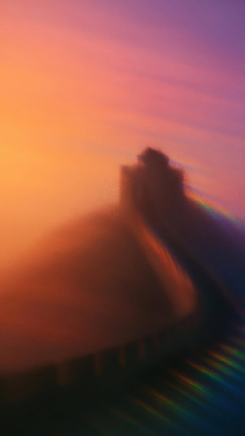 Vibrant abstract sunset landscape