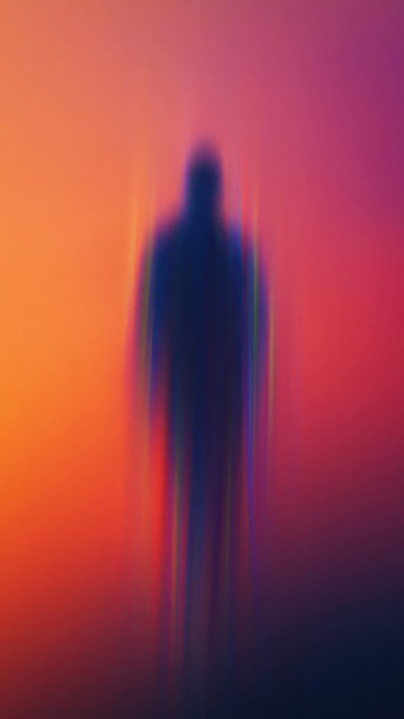 Abstract silhouette vibrant gradient