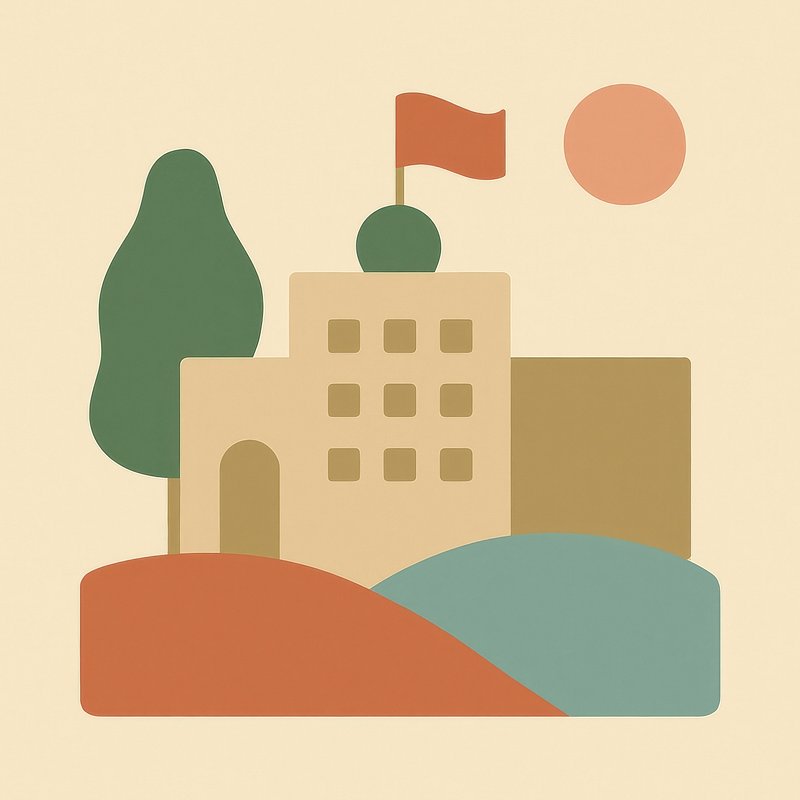 Abstract building landscape illustration