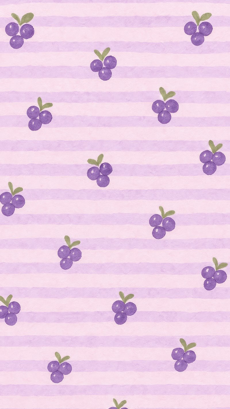 Purple berries striped pattern