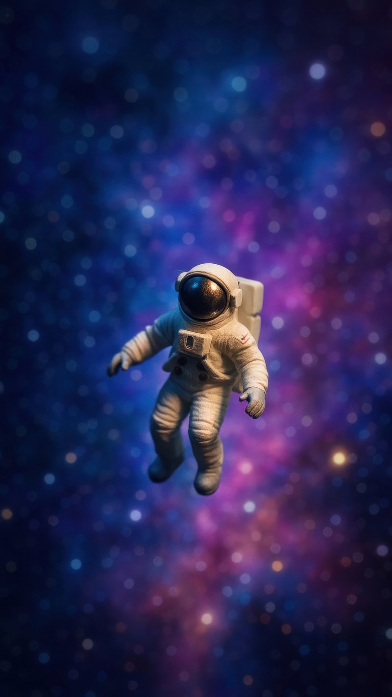 Astronaut floating in space.