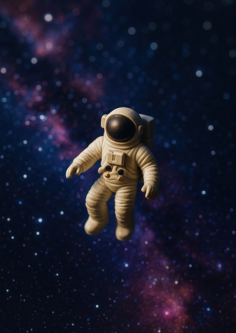 Astronaut floating in space.