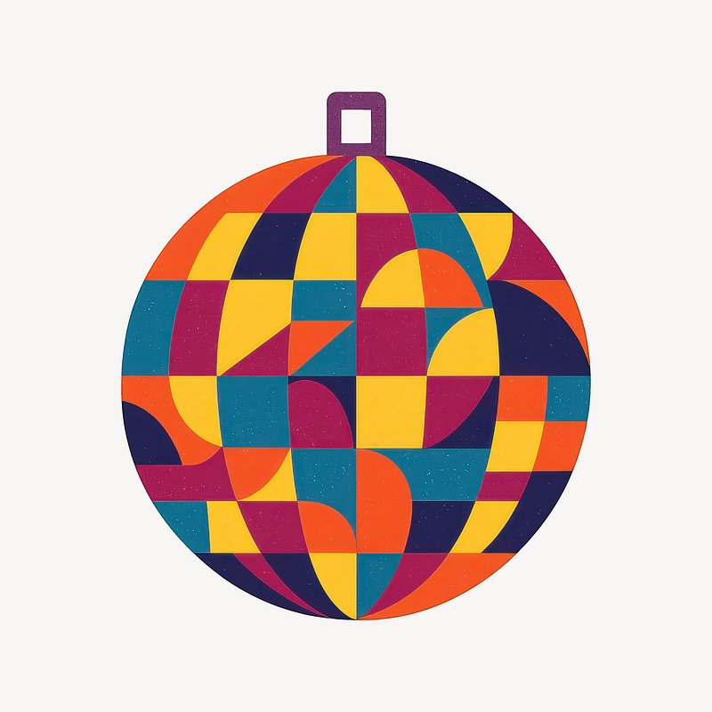 Colorful geometric ornament illustration.