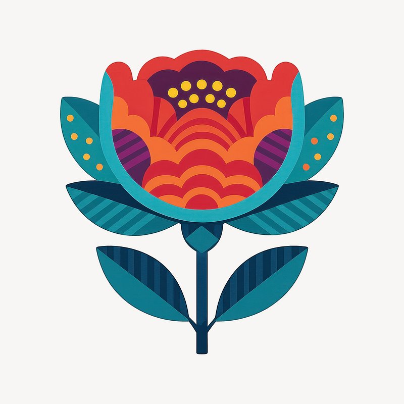 Colorful abstract floral design.