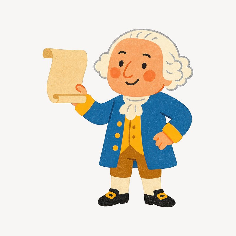Historical character holding scroll
