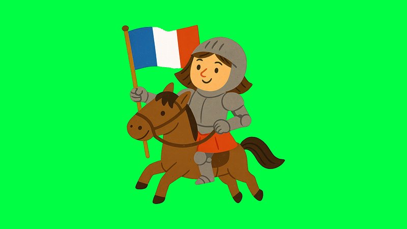 Knight child riding horse