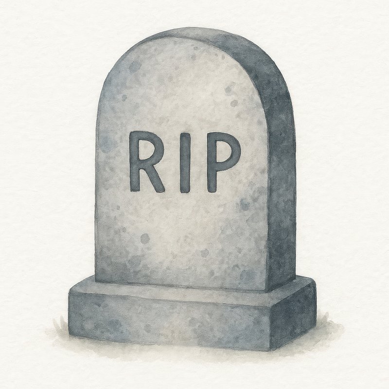 Simple gravestone illustration design.