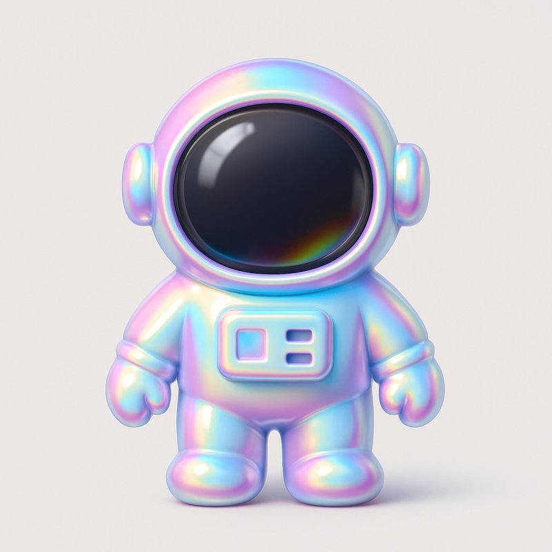 Holographic astronaut toy figure