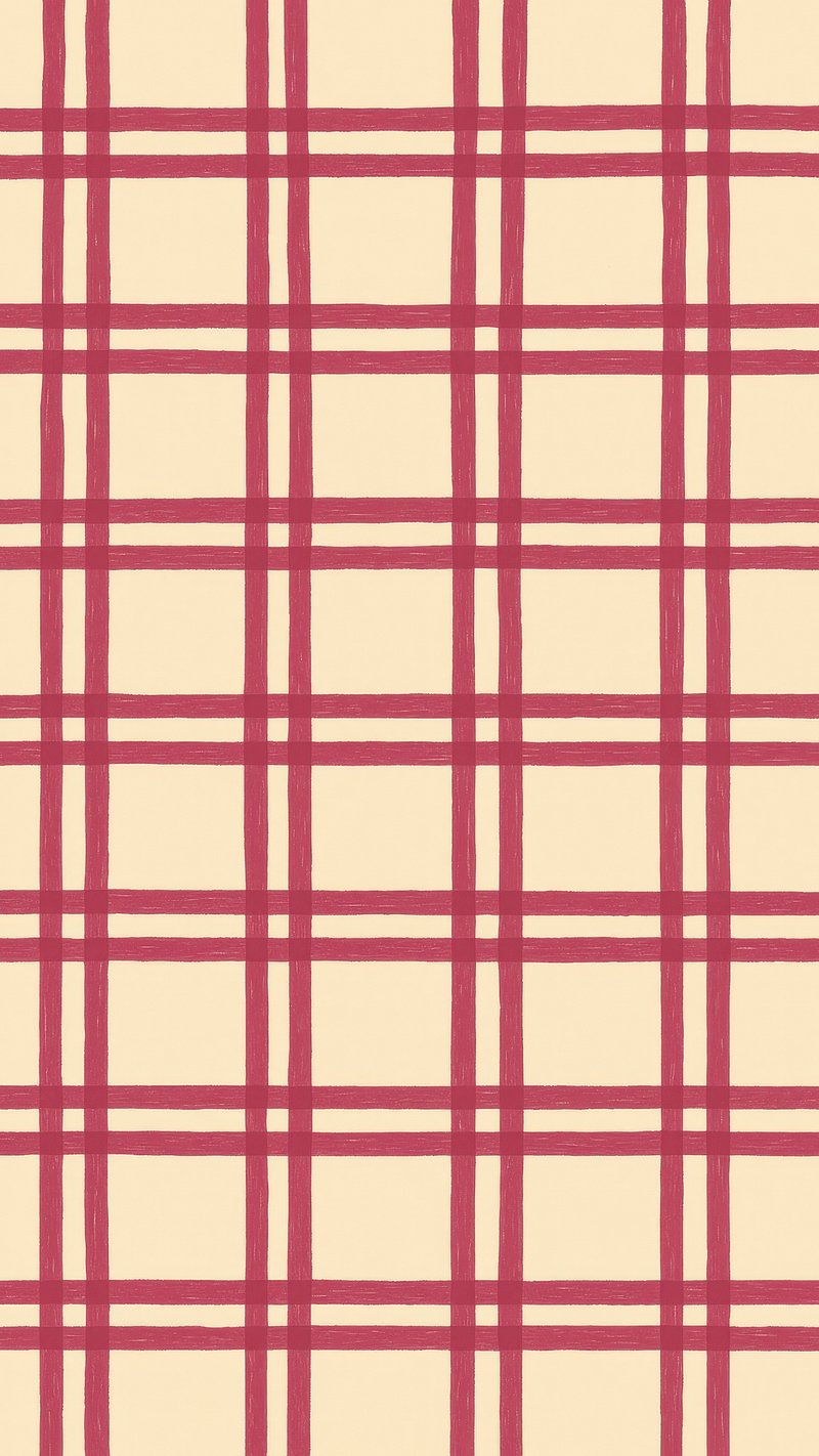 Red plaid pattern mobile wallpaper.