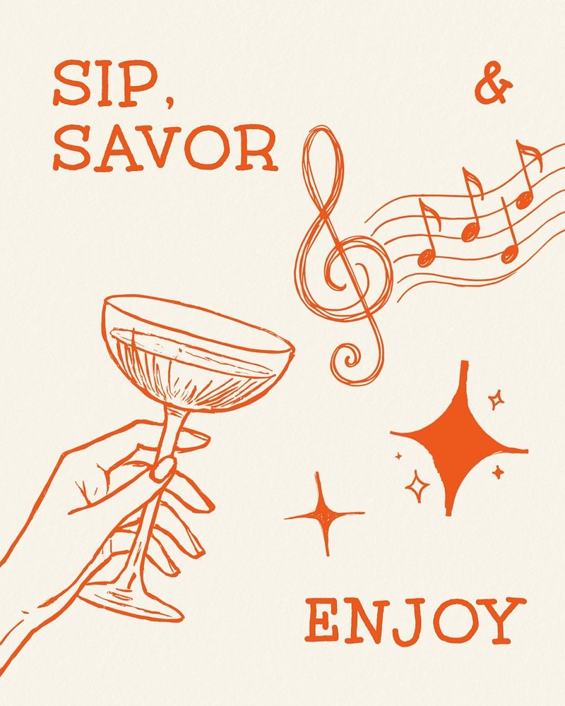 Sip, savor and enjoy, creative template design