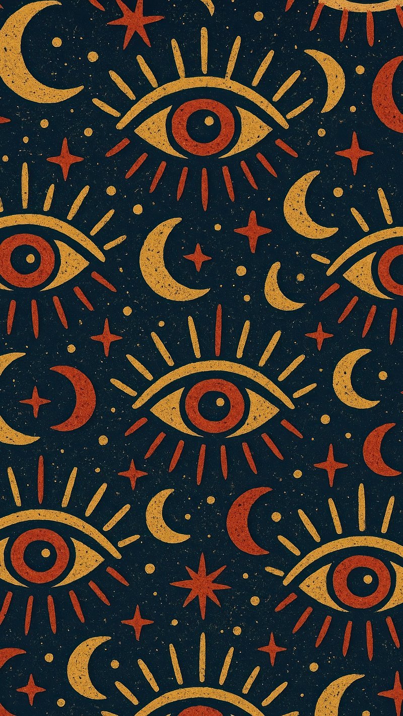 Mystical celestial eye pattern