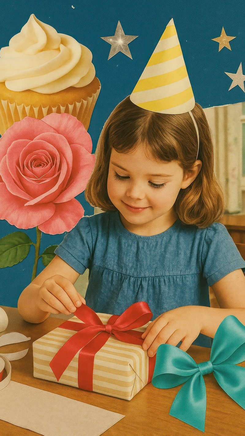 Child celebrating joyful birthday