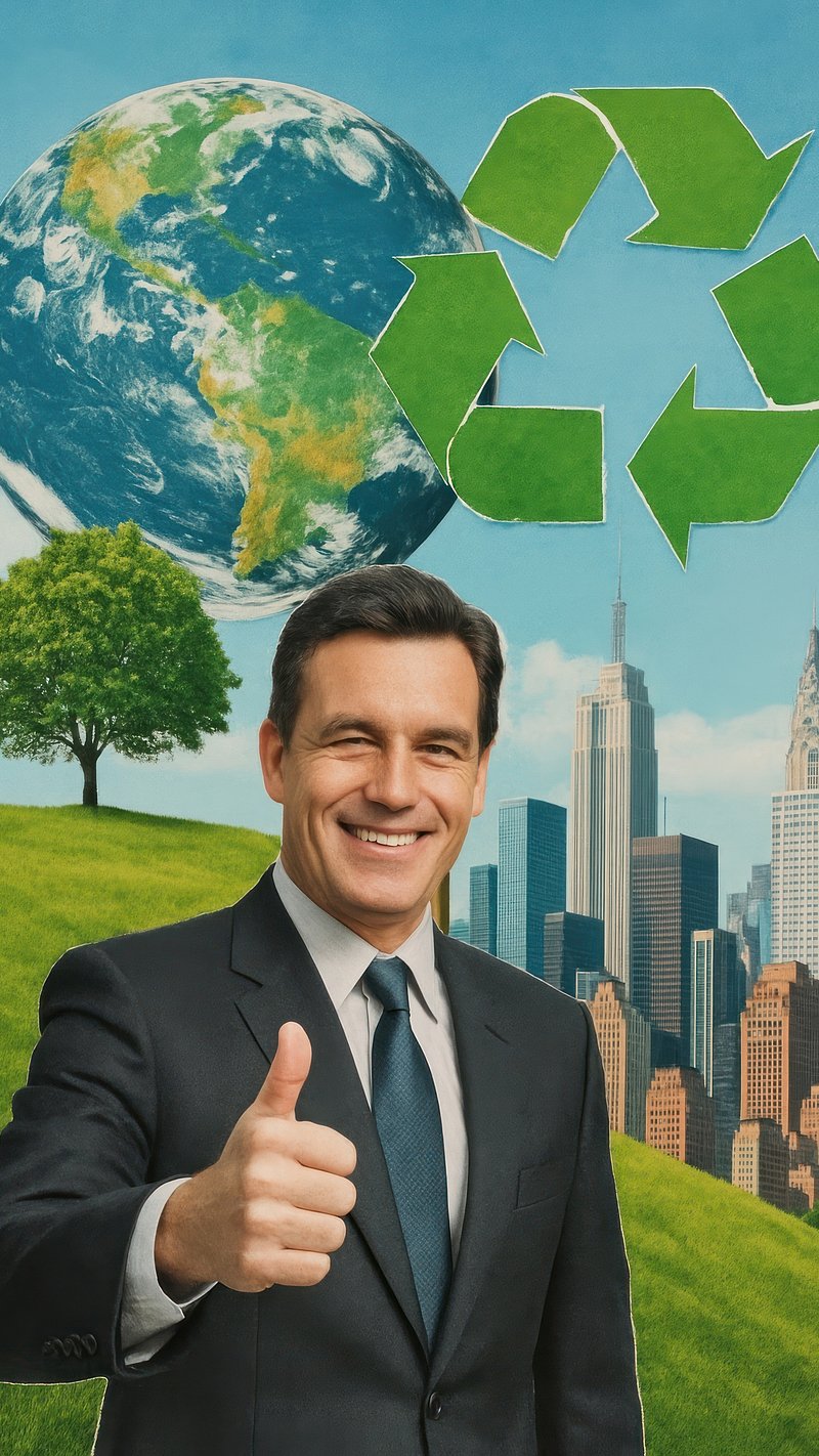 Sustainable future concept illustration.