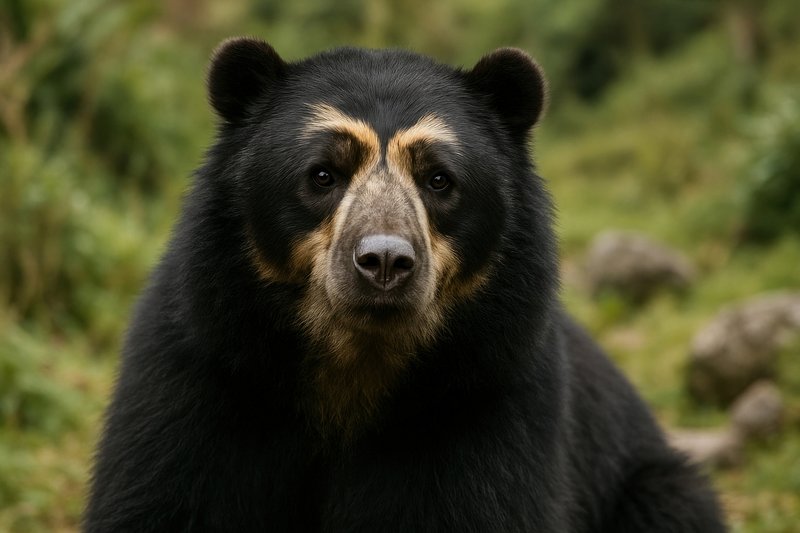 Andean bear in natural habitat