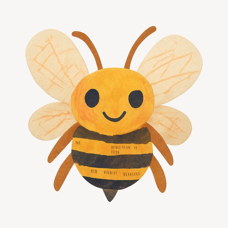 Cute cartoon bee illustration