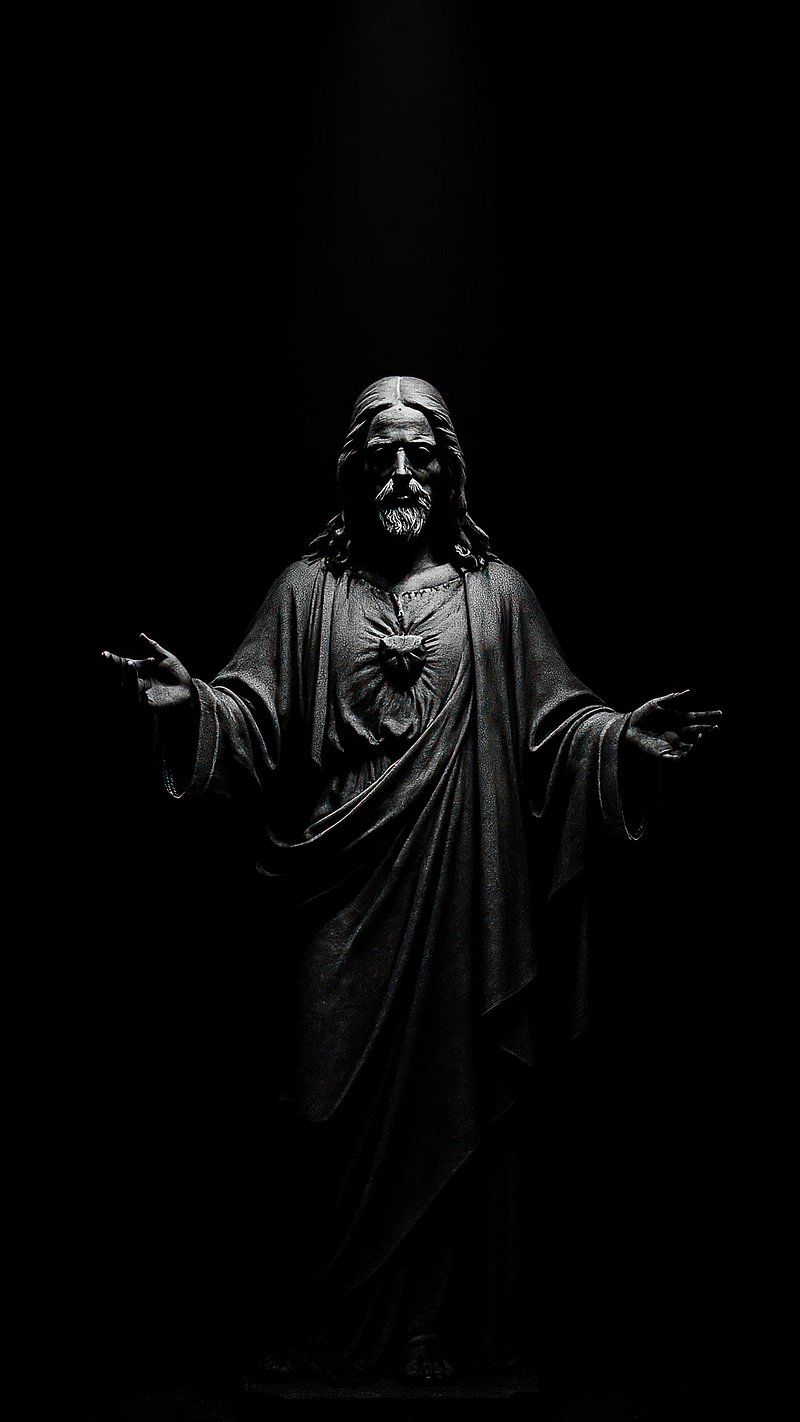 Black Wallpaper Jesus Images | Free Photos, PNG Stickers, Wallpapers \u0026  Backgrounds - rawpixel, image size:800x1422