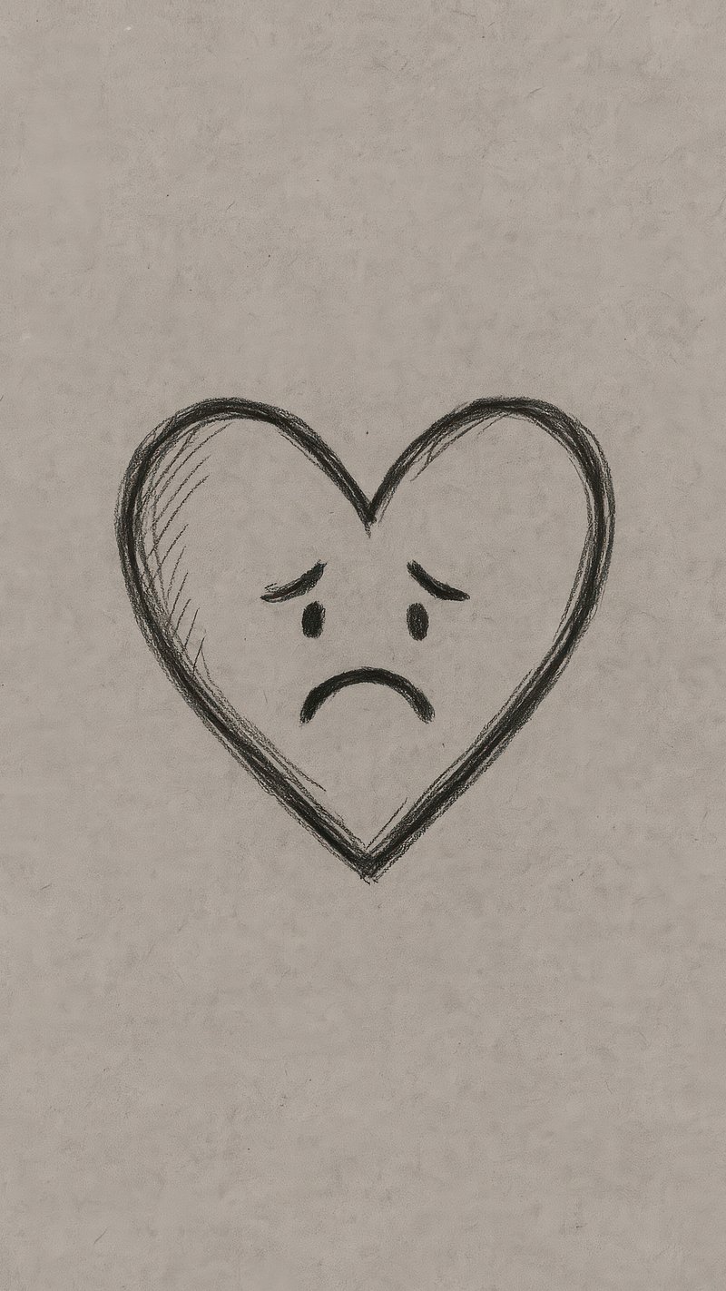 Broken Heart Drawings: Broken Heart Cartoon Drawing, image size:800x1422