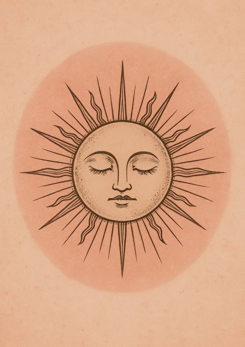 Vintage sun wallpaper for mobile | Free Photo Illustration - rawpixel, image size:800x1131