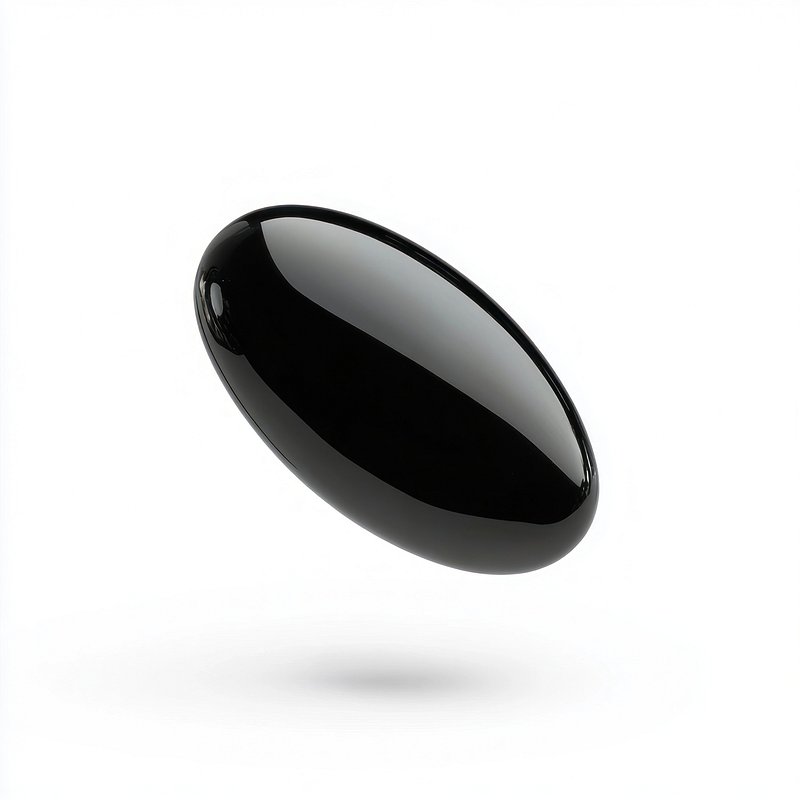 A black circle soft gel pill contemporary accessories electronics.