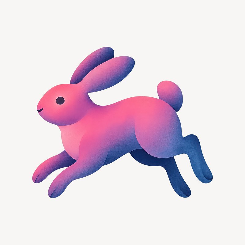 Pink Rabbits Sticker Images | Free Photos, PNG Stickers, Wallpapers ...