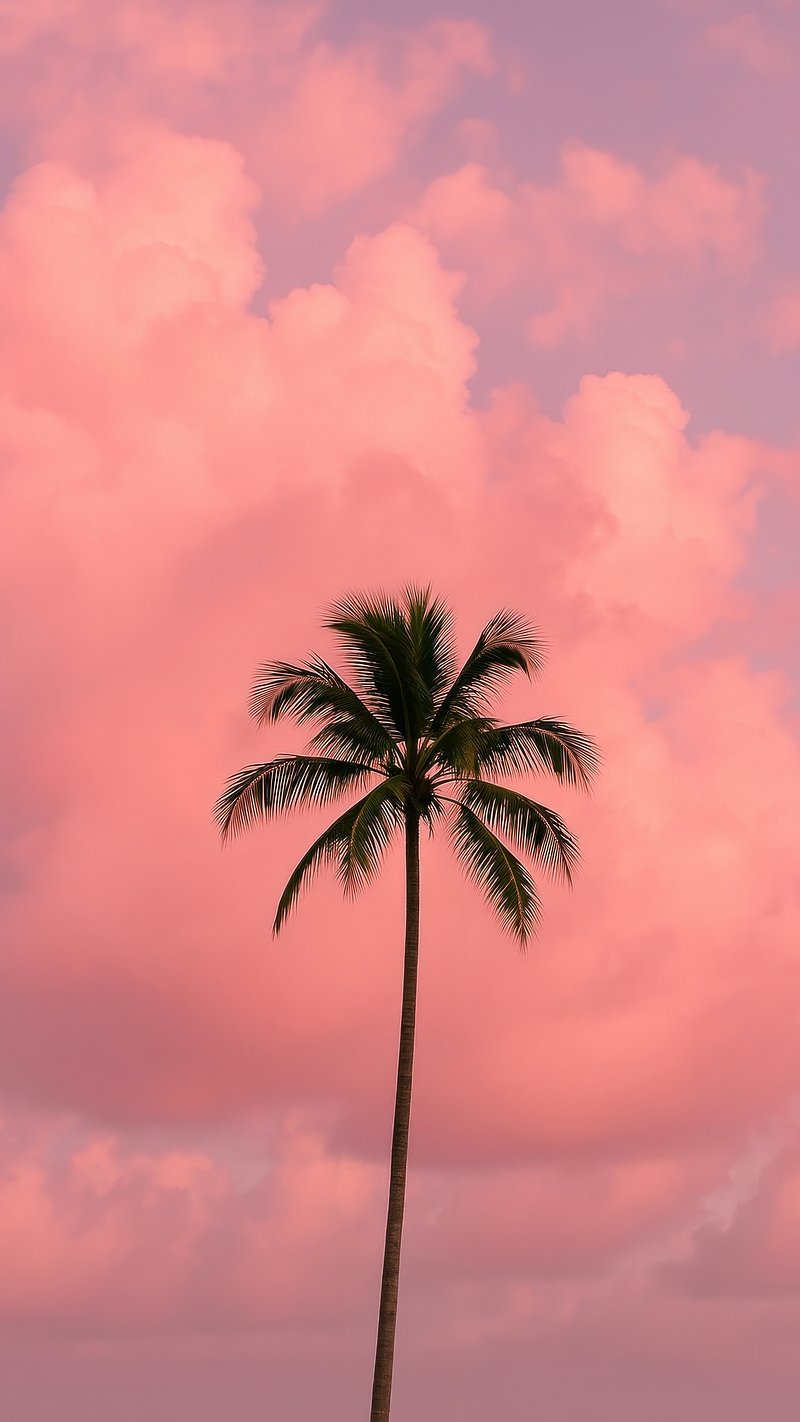 Wallpaper Background Pink Palm Trees Images | Free Photos, PNG Stickers,  Wallpapers \u0026 Backgrounds - rawpixel, image size:800x1422