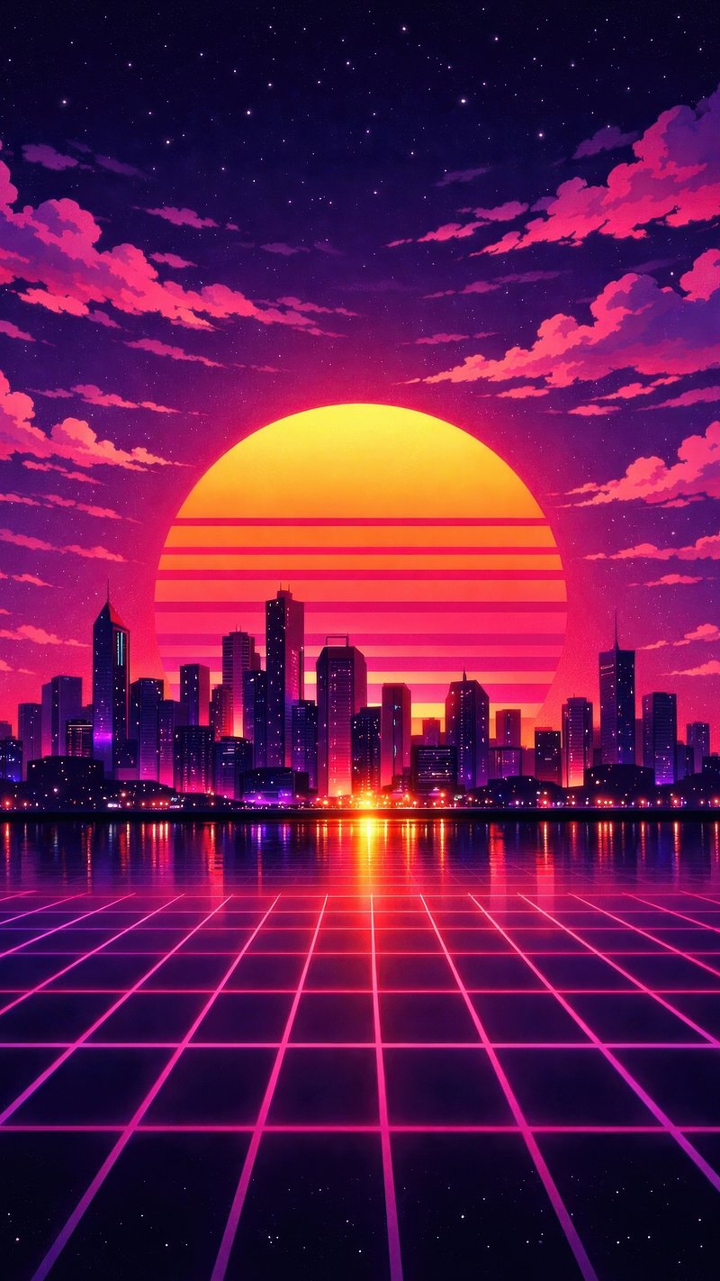 Wallpapers+animated Sunset Grid Images | Free Photos, PNG Stickers ...
