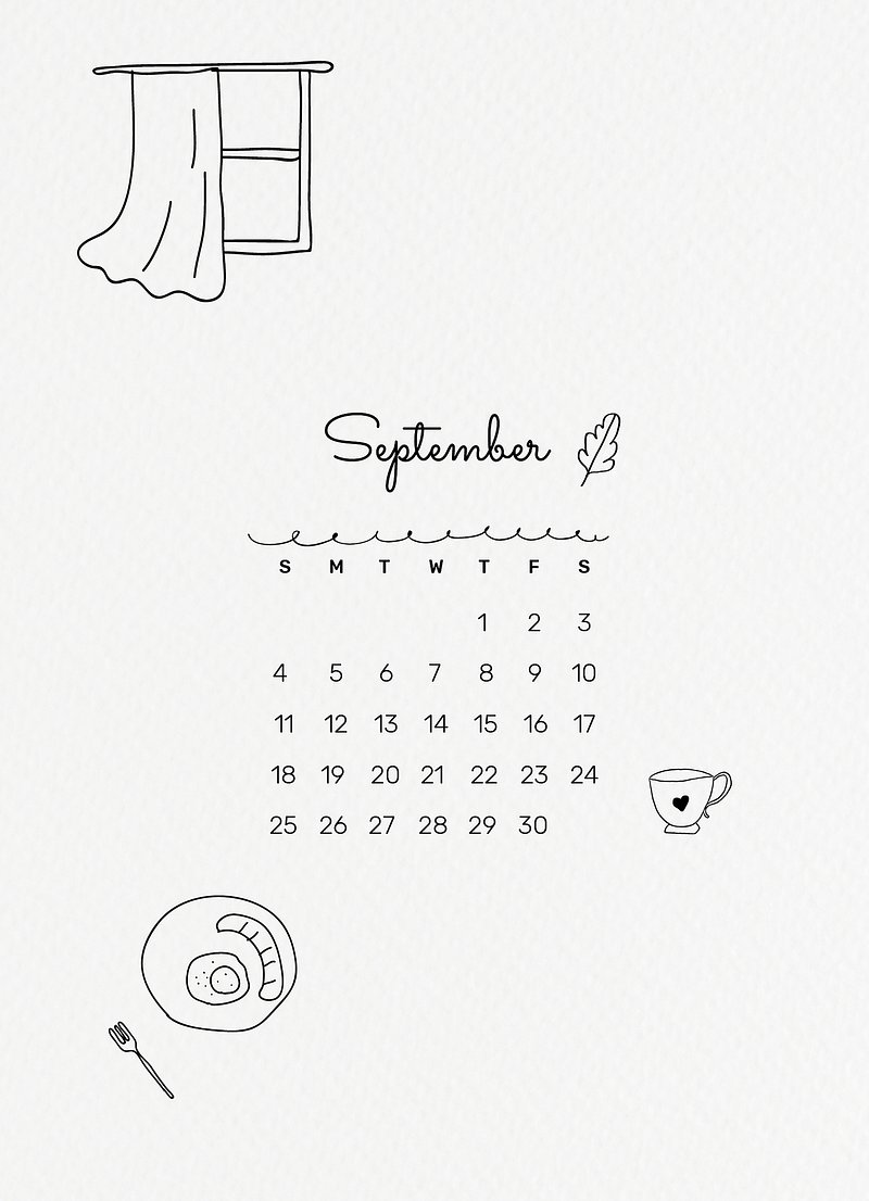 Aesthetic 2022 September Calendar Template Free Vector Template 