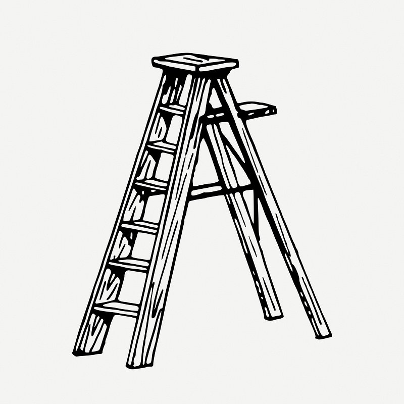 ladder clip art black and white