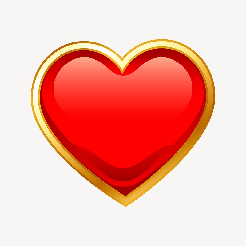 Red heart sticker, Valentine's day | Free Vector - rawpixel