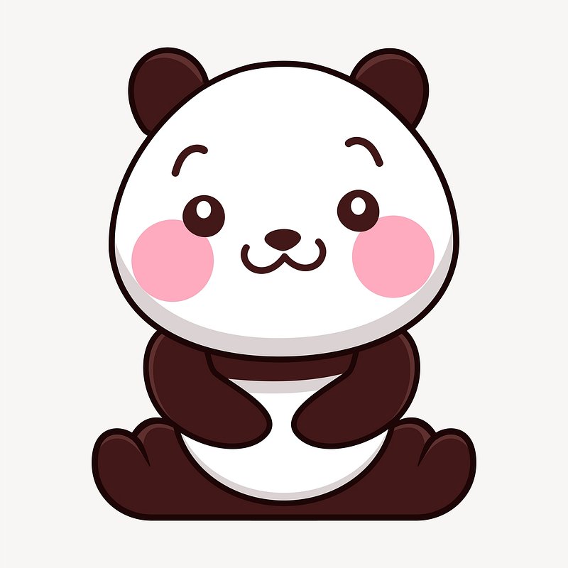 Panda Bear Clipart Transparent Background, Cartoon Panda Bear Head