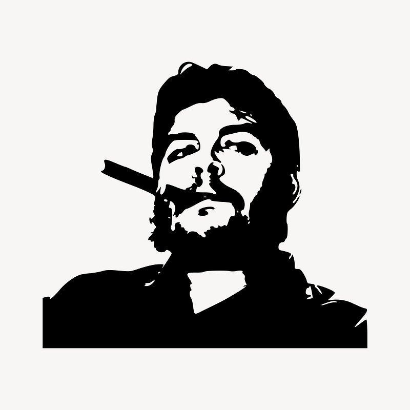 Che Guevara Smoking Cigar Black and White Home Decor Fashion Wall