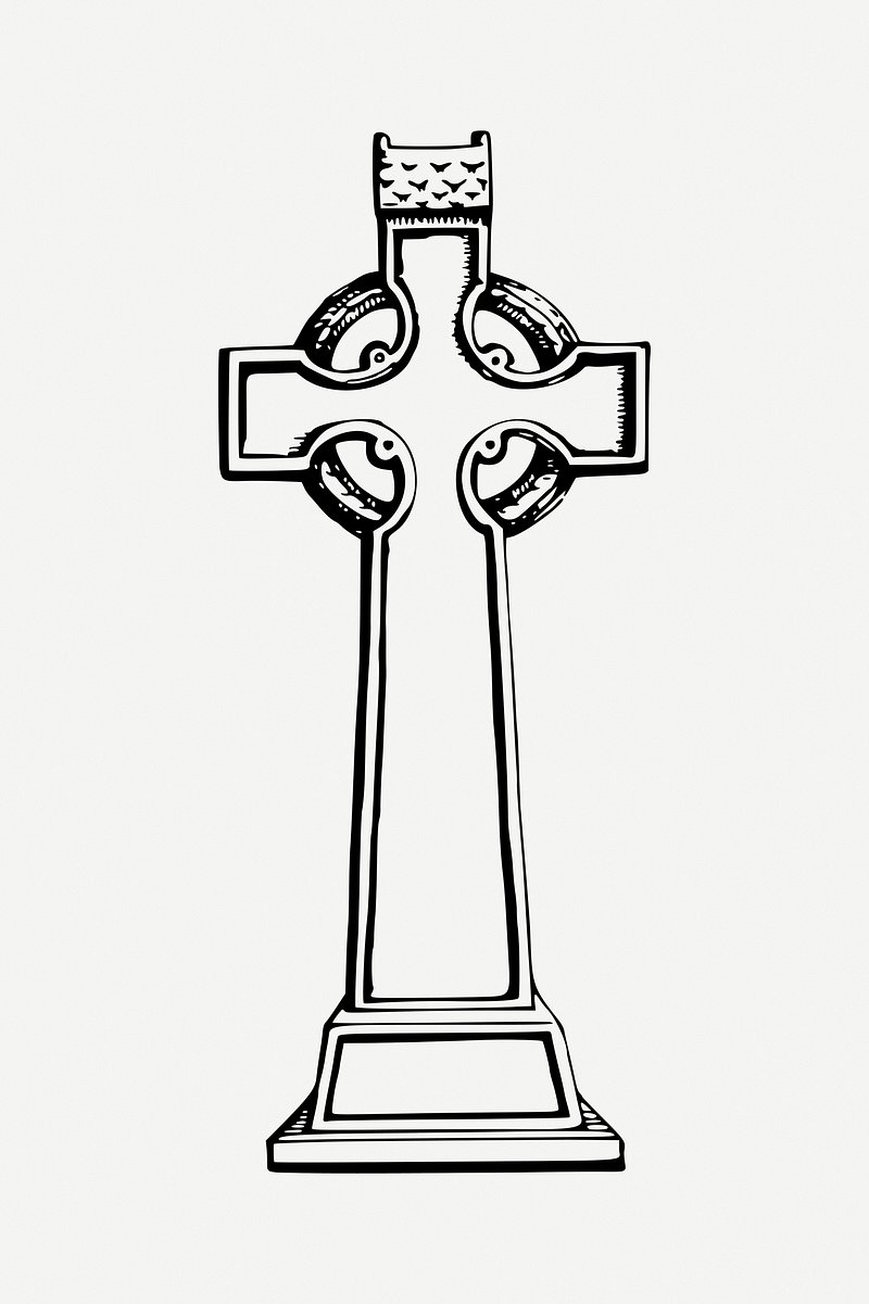 free religious black and white clip art