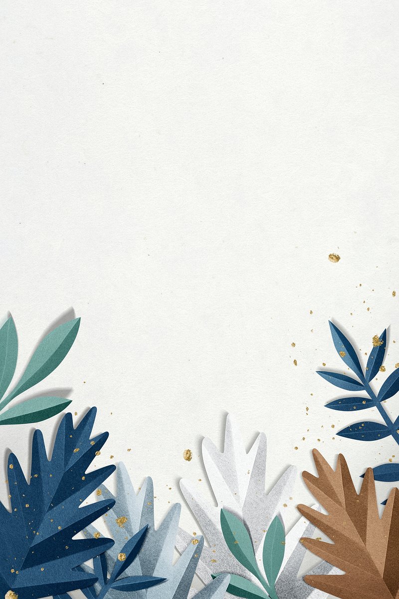 Paper craft leaf border in winter | Free Photo - rawpixel
