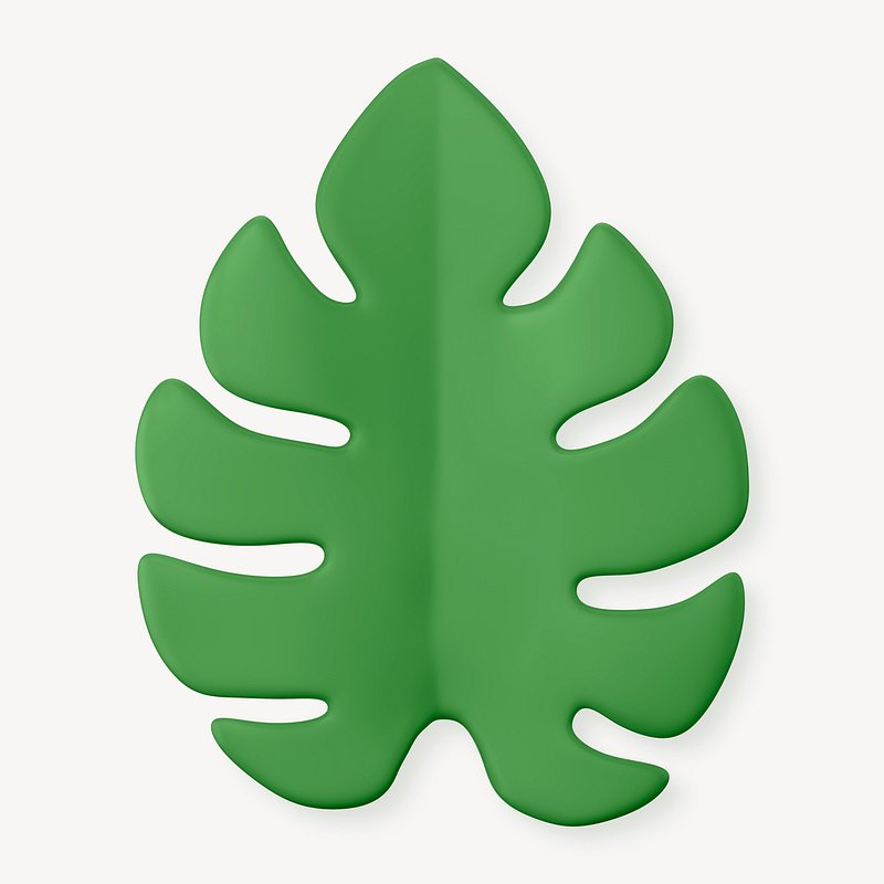 Cartoon palm leaf clipart, botanical Premium Photo rawpixel