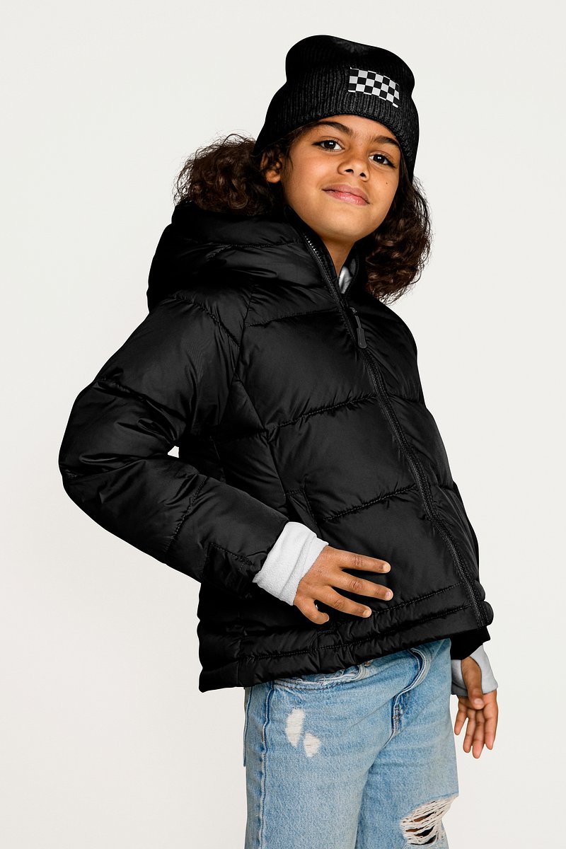 Kid's winter jacket mockup & | Premium PSD Mockup - rawpixel