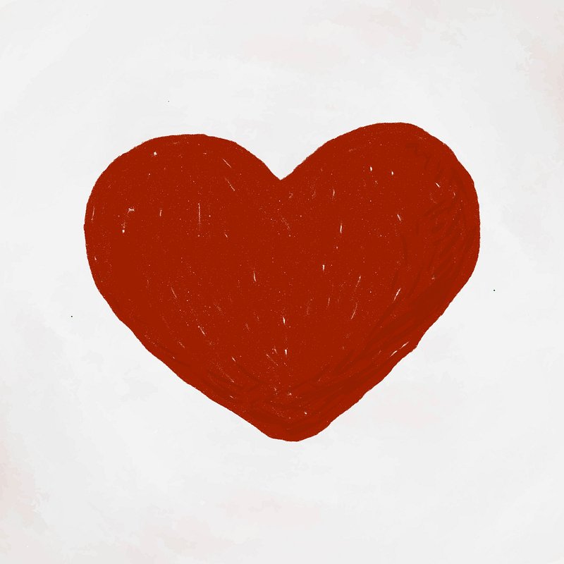 Hand drawn heart' Sticker