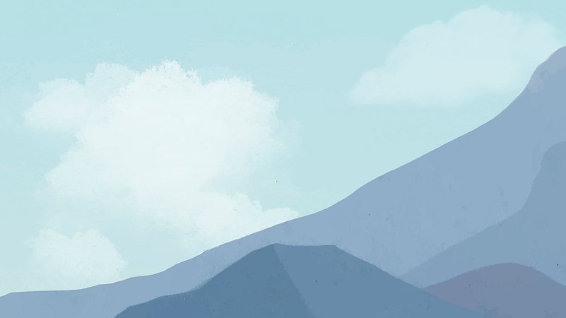 Premium Vector  Blue mountains and sun minimalist wallpaper for computer