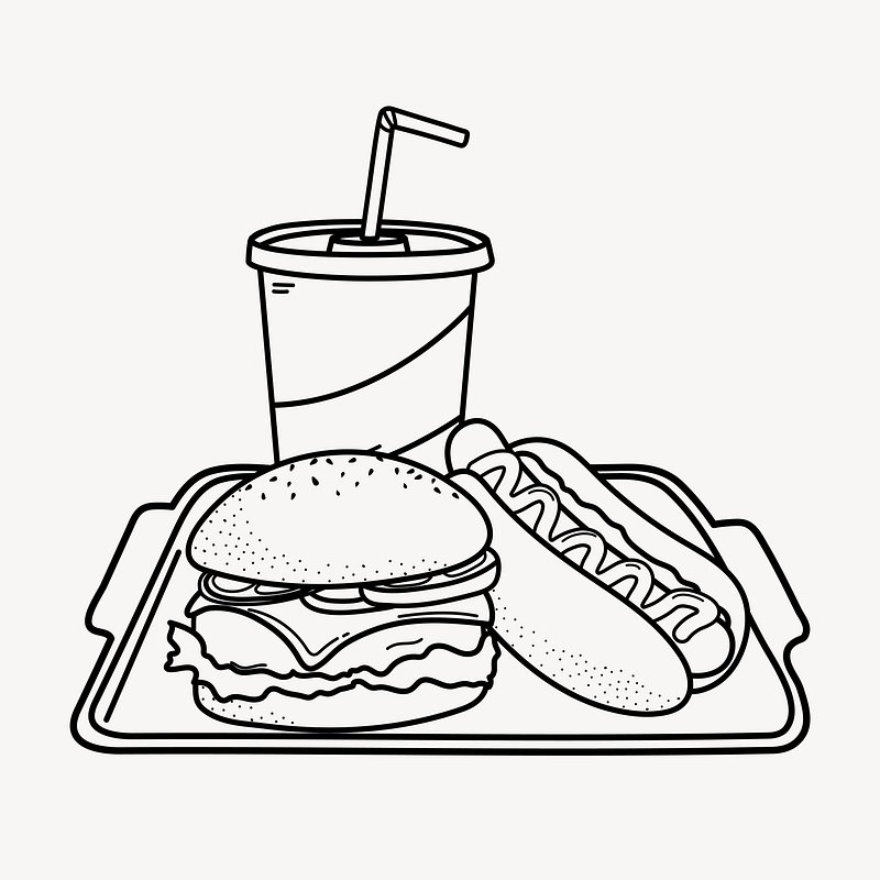 Burger Black And White Images | Free Photos, Png Stickers, Wallpapers &  Backgrounds - Rawpixel