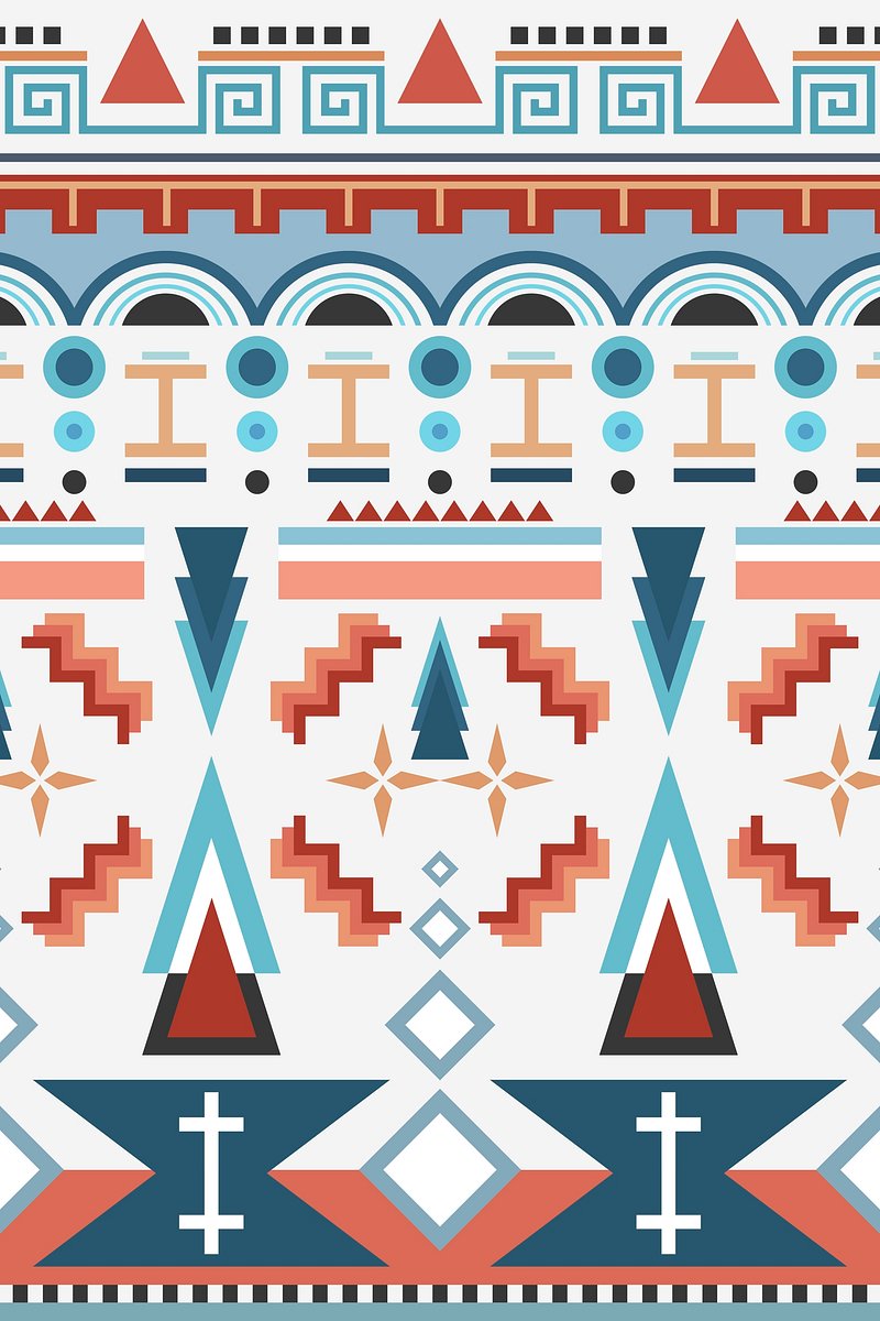 Ethnic geometric background, seamless pattern | Free Vector - rawpixel