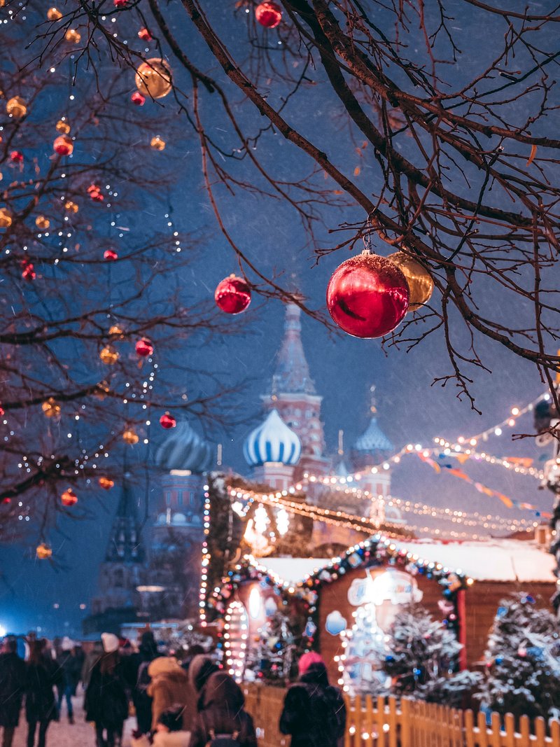 Saint Basil's Cathedral Christmas Moscow, | Free Photo - rawpixel