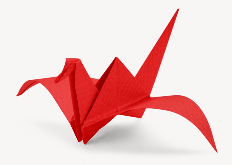 vectoriseart - Drawstring Origami form in red card stock.