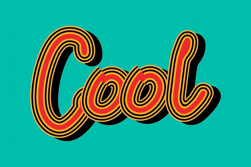 Red Cool funky font green | Free Photo - rawpixel