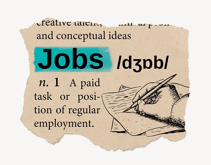 Jobs definition, vintage ripped dictionary Free Photo rawpixel