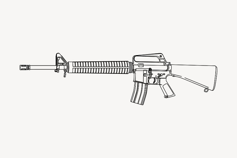 FileM16A2 rifle line drawingpng  Wikimedia Commons