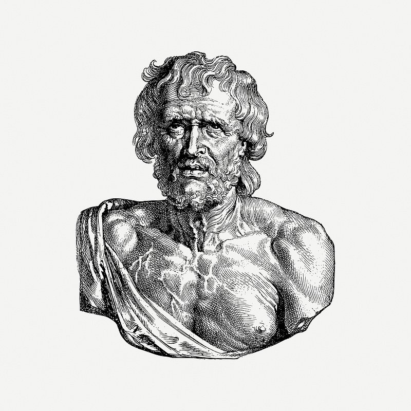 Seneca portrait clipart, vintage illustration | Free PSD - rawpixel