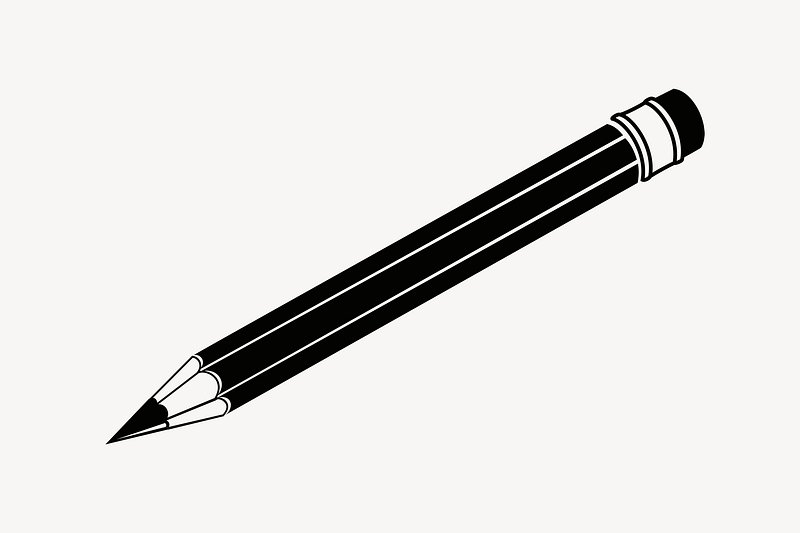 Pencill Clipart Hd PNG, Black Pencil Clipart Black And White