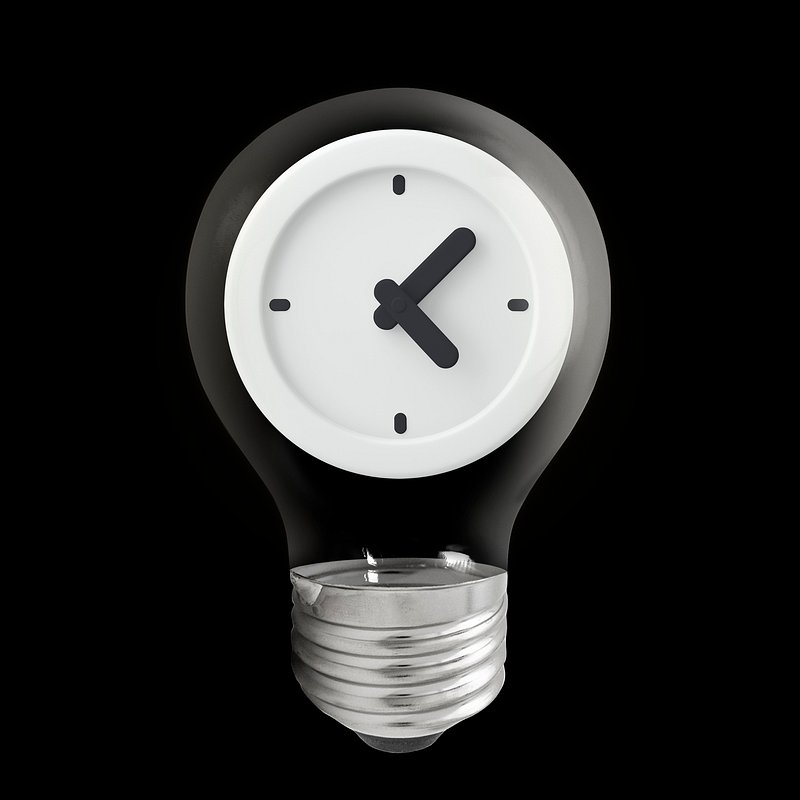 Time clock 3D lightbulb, business | Free Photo - rawpixel